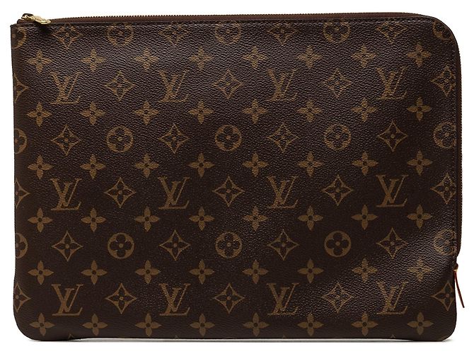 Borsa a Clutch Louis Vuitton Monogram Etui Voyage MM Marrone