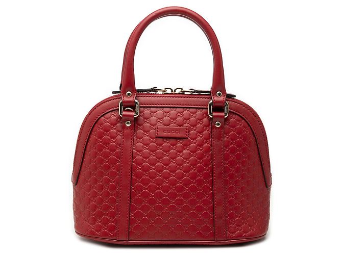 Borsa Dome Mini Microguccissima Gucci rossa Rosso