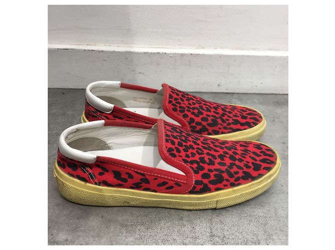 Autre Marque Saint Laurent leopard Sneaker T.36 Rot