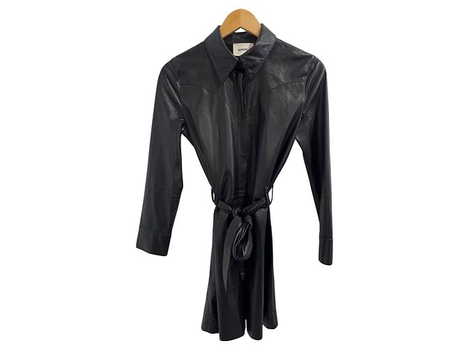Robe Nanushka noire T.S Black