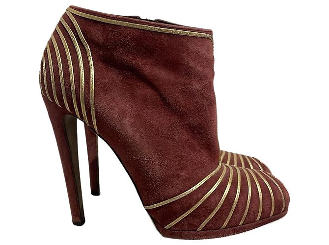 Botas Sergio Rossi bordeaux T.36,5
