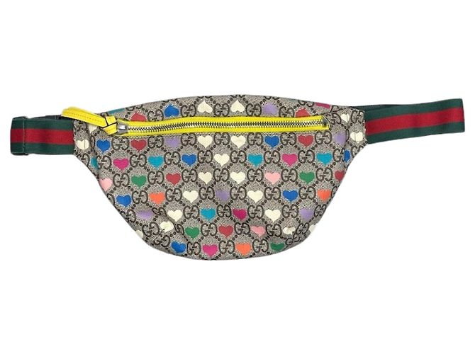 Cinturón con bolso Gucci corazones Multicolor