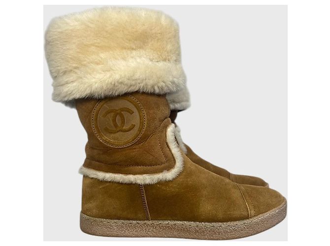 Chanel Stiefel camel Gr. 36 Kamel