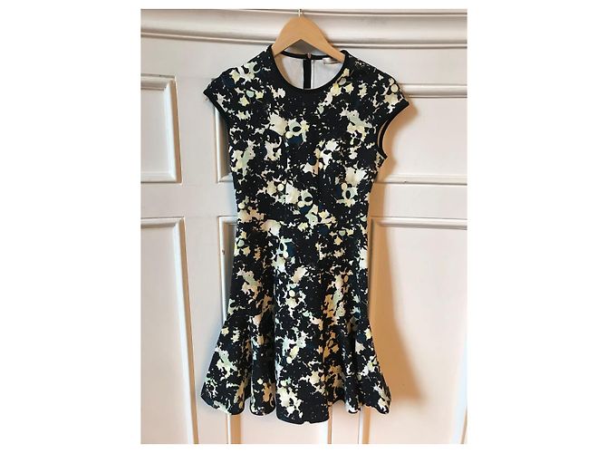 Vestido Erdem de algodón estampado negro