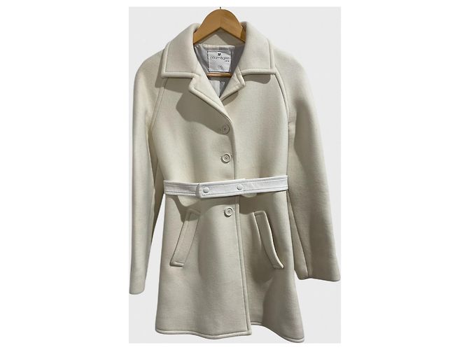 Courreges Courrèges Mantel creme T.38 Beige