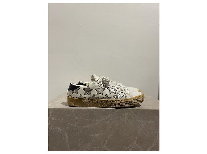 Autre Marque Saint Laurent Sneaker Sterne T.34,5 Weiß