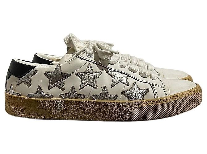 Autre Marque Baskets Saint Laurent étoiles T.34,5 Blanc