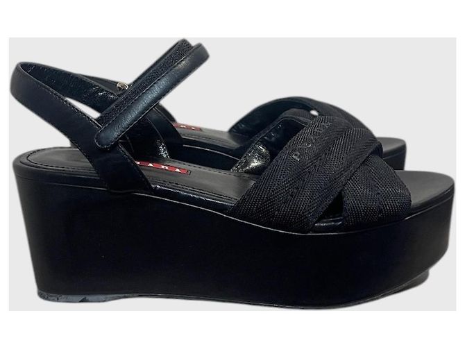 Sandalias Prada negras T.36 Negro