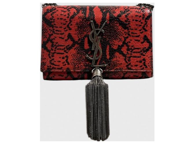 Autre Marque Borsa Saint Laurent Kate Tassel rossa Rosso