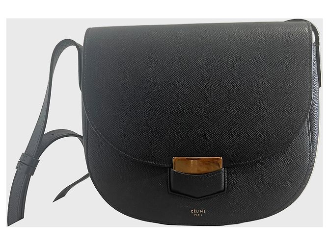Céline Bolsa Celine Trotteur preta Preto