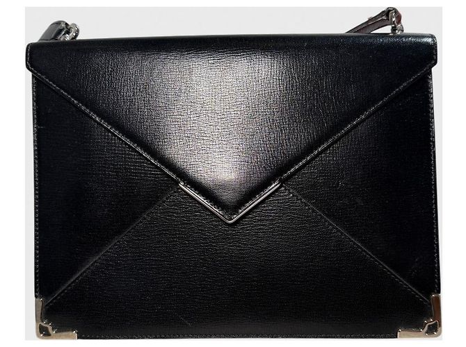 Borsa a busta Cartier in pelle nera Nero