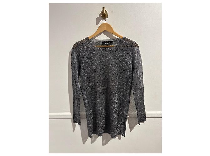 Top Isabel Marant prateado T.M Metálico