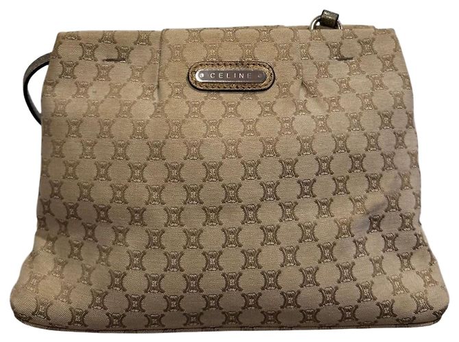 Céline Sac Celine toile Triomphe Beige