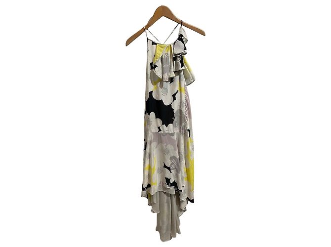 Vestido estampado Diane Von Furstenberg T.40 Blanco