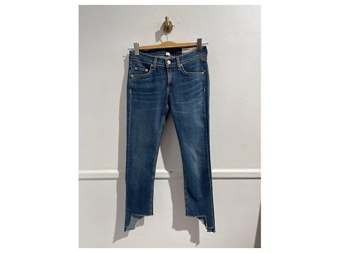 Jeans Rag & bone Capri bleu T.26 Blue