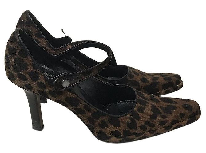 Décolleté Dior leopard T.37,5 Marrone