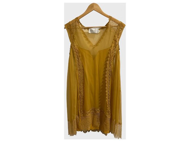 Kleid Alberta Ferretti T.38 Gelb