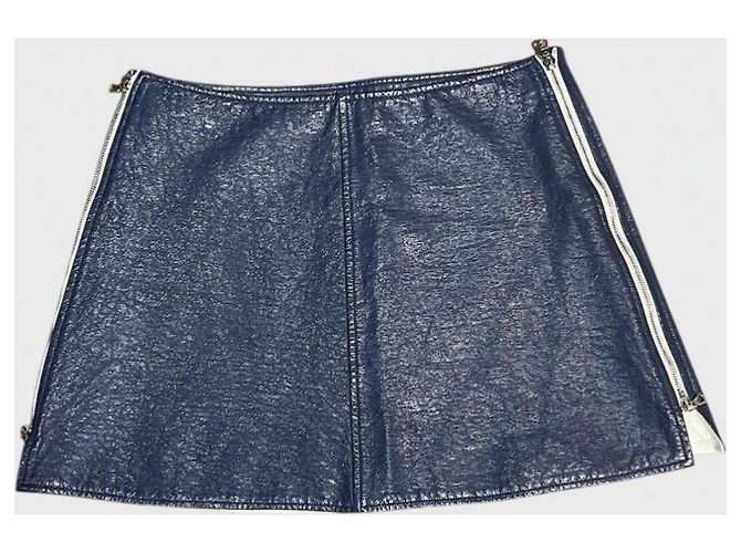 Courreges Minigonna Courrèges in vinile blu navy