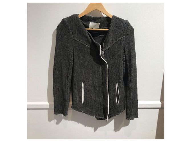 Iro Dana Jacke aus Baumwolle grau Größe 36