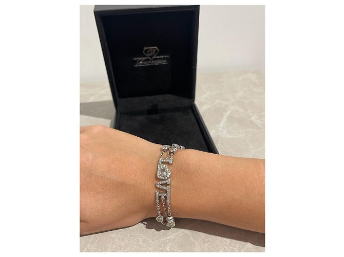 Pulseira Chopard Love Happy Diamonds em ouro branco e diamantes Prata