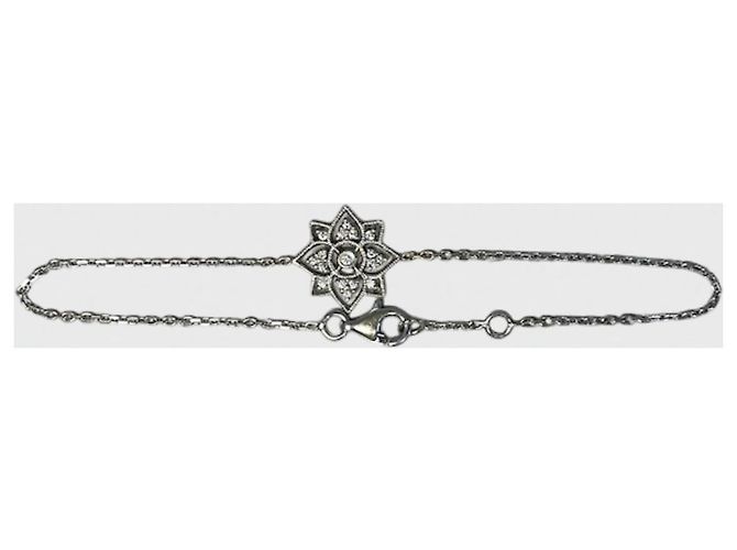 Autre Marque Pulsera Stone en oro blanco Metálico
