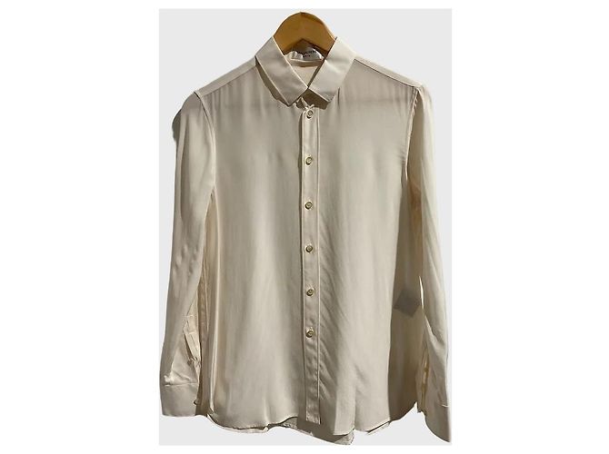 Autre Marque Saint Laurent Hemd écru T.40 Beige