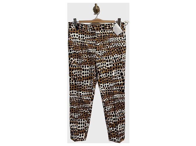 Céline Celine bedruckte Hose T.38 Kamel