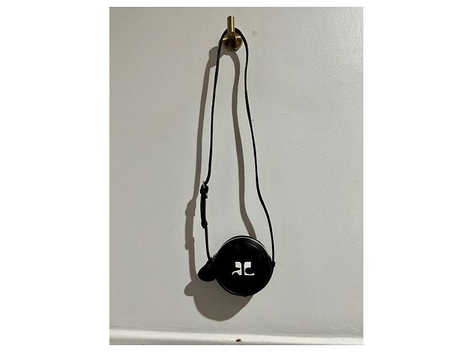 Courreges Mini Borsa Courrèges Cercle Re-edition in Pelle Nera Nero