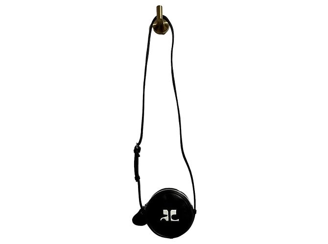 Courreges Mini Bolsa Courrèges Cercle Re-edition em Couro Preto