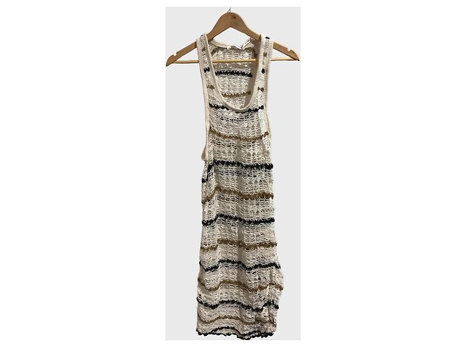 Isabel Marant Etoile Isabel Marant gestreiftes Kleid T.42 Beige