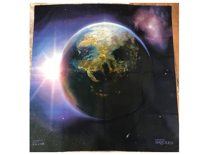 Foulard Alexander McQueen Terre Blu