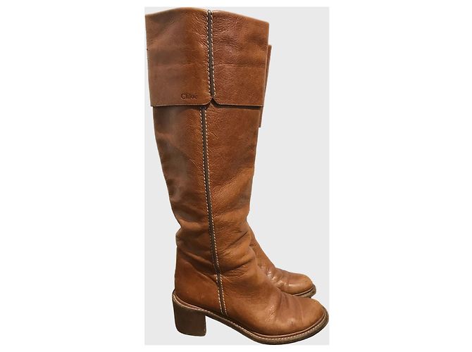 Botas Chloé camel T.36 Camelo
