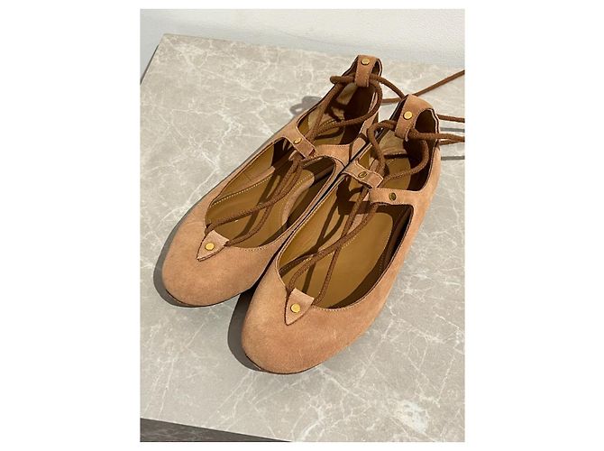 Sapatilhas Chloé camel T.36,5 Camelo