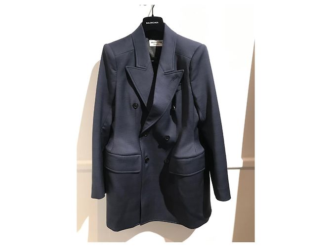 Giacca Balenciaga Hourglass T.42 Blu