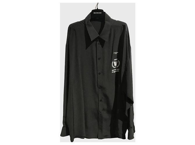 Camicia Balenciaga nera T.34 Nero