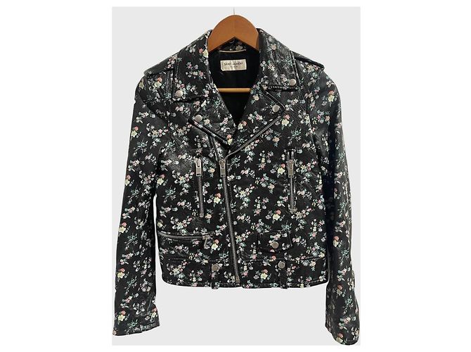 Autre Marque Perfecto Saint Laurent fleurs T.36 Schwarz