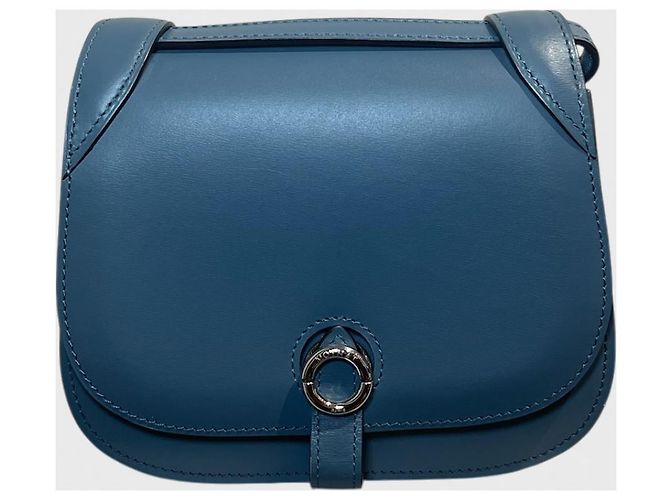 Borsa Moynat in pelle blu