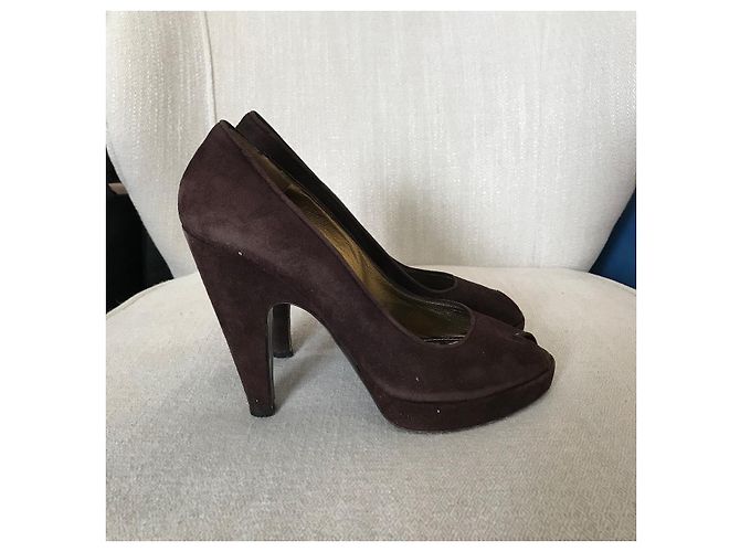 Escarpins Prada marrons T.36,5 Brown