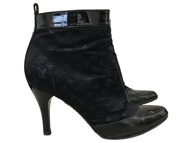 Boots Louis Vuitton noires T.37