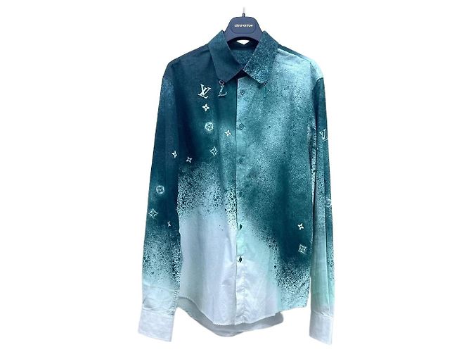 Top Louis Vuitton Tie-Dye de Algodón Verde Manga Larga