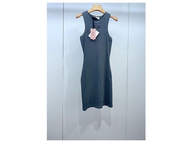 Vestido lencero Miu Miu de algodón XS Multicolor