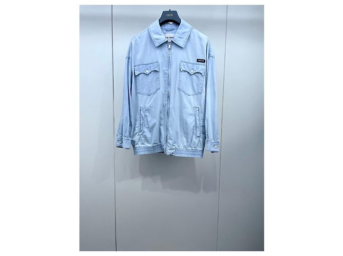 Miu Miu Jeansjacke Blau Größe 36 Mehrfarben