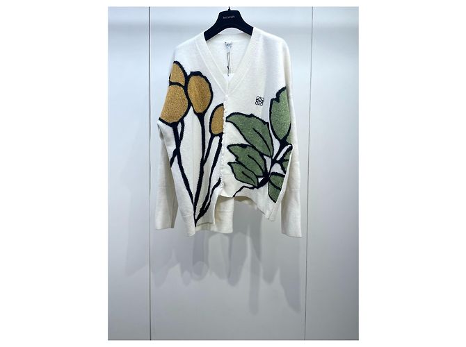 Jersey Loewe de algodón con intarsia floral Multicolor