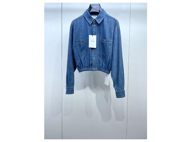 Camicia in denim Céline Blu XS Multicolore