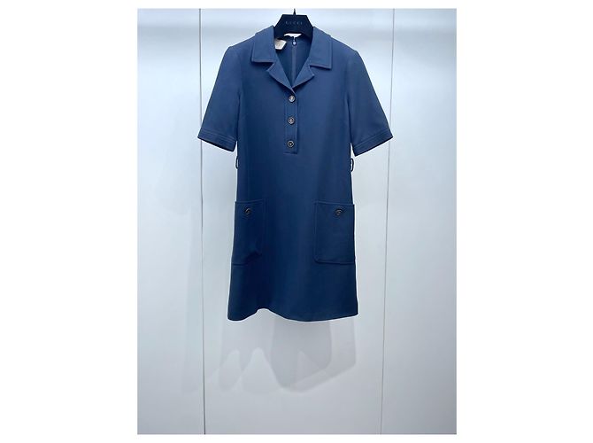 Vestido Gucci Navy de Viscosa Multicolor
