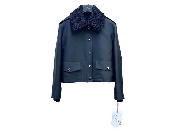 Abrigo Dior Verde de Algodón Conjunto de Dos Piezas Talla 36 Multicolor