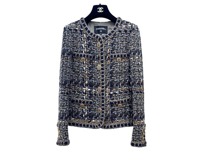 Chanel Paris-Rome Tweed Jacket Size 34 Multiple colors