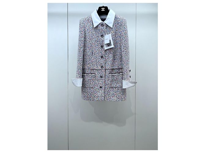 Chanel Sequin Tweed Jacket 34 Multiple colors