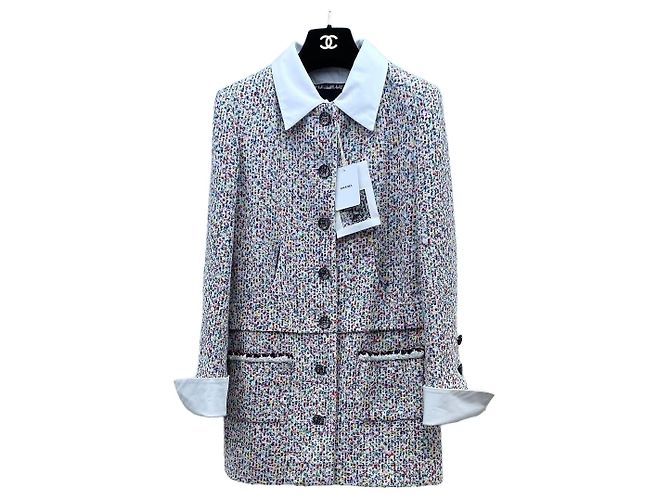 Giacca Chanel in Tweed con Paillettes 34 Multicolore