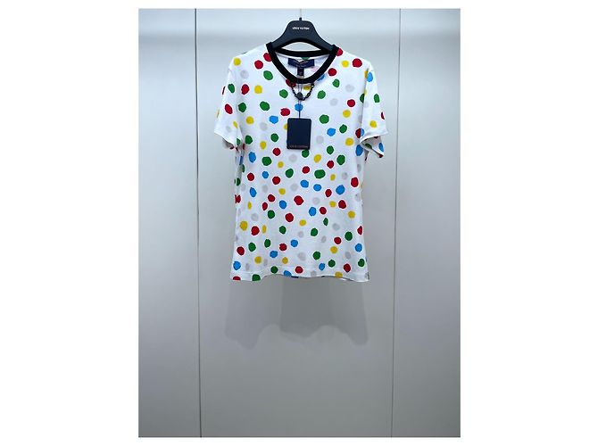 Top de algodón Louis Vuitton x Yayoi Kusama con estampado de lunares Multicolor
